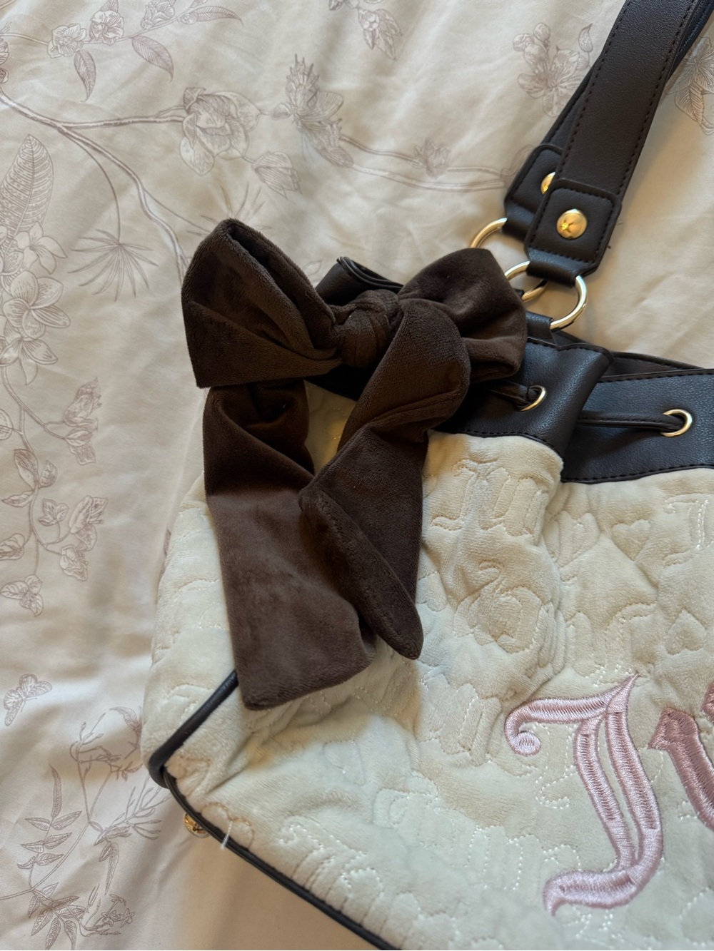 JUICY COUTURE | Daydreamer Y2K Style Terry Cloth Brown|Cream|Pink - Picture 4 of 10